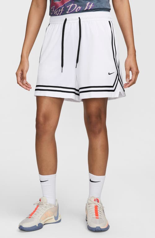 Nike Crossover Dri-fit 7-inch Basketball Shorts In White/black/black