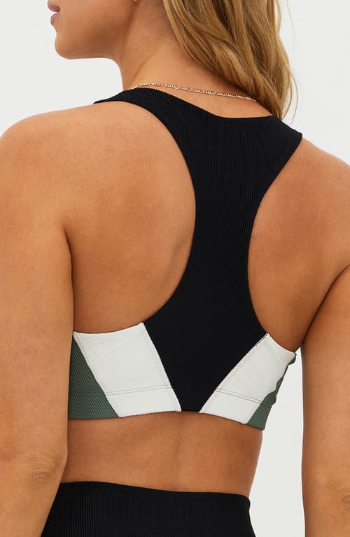 Shop Beach Riot Lucia Colorblock Rib Sports Bra In Queen Palm Colorblock