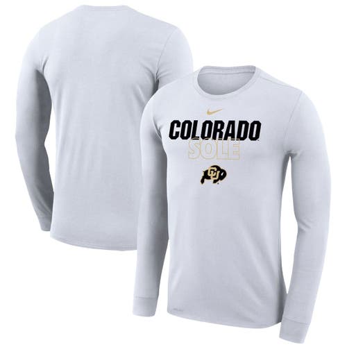 Nike White Colorado Buffaloes 2023 On Court Bench Long Sleeve T-Shirt