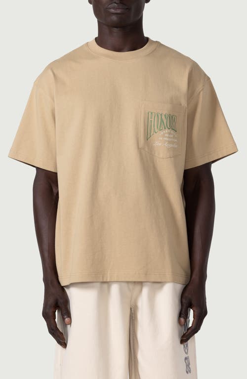 Cigar Label Graphic T-Shirt in Tan