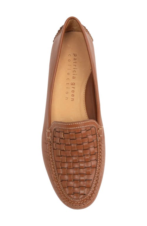 Patricia Green Kelly Woven Driving Loafer In Cognac