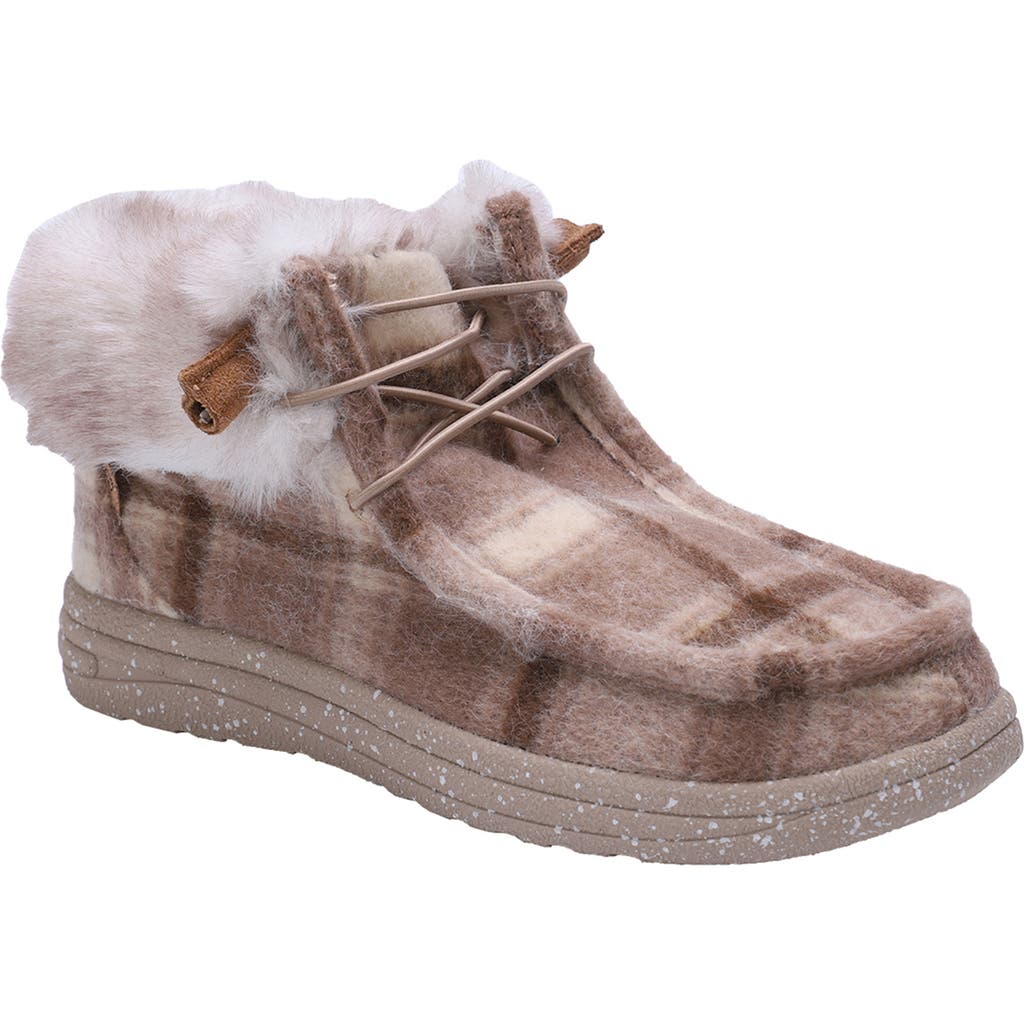 Lamo Cassidy Faux Fur Lined Boot In Chestnut Plaid