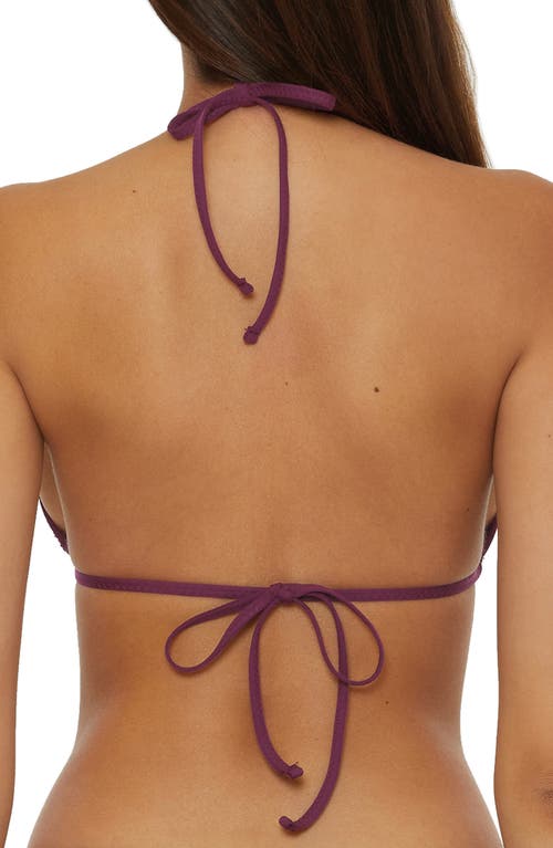 Shop Becca Color Play Triangle Bikini Top In Aubergine