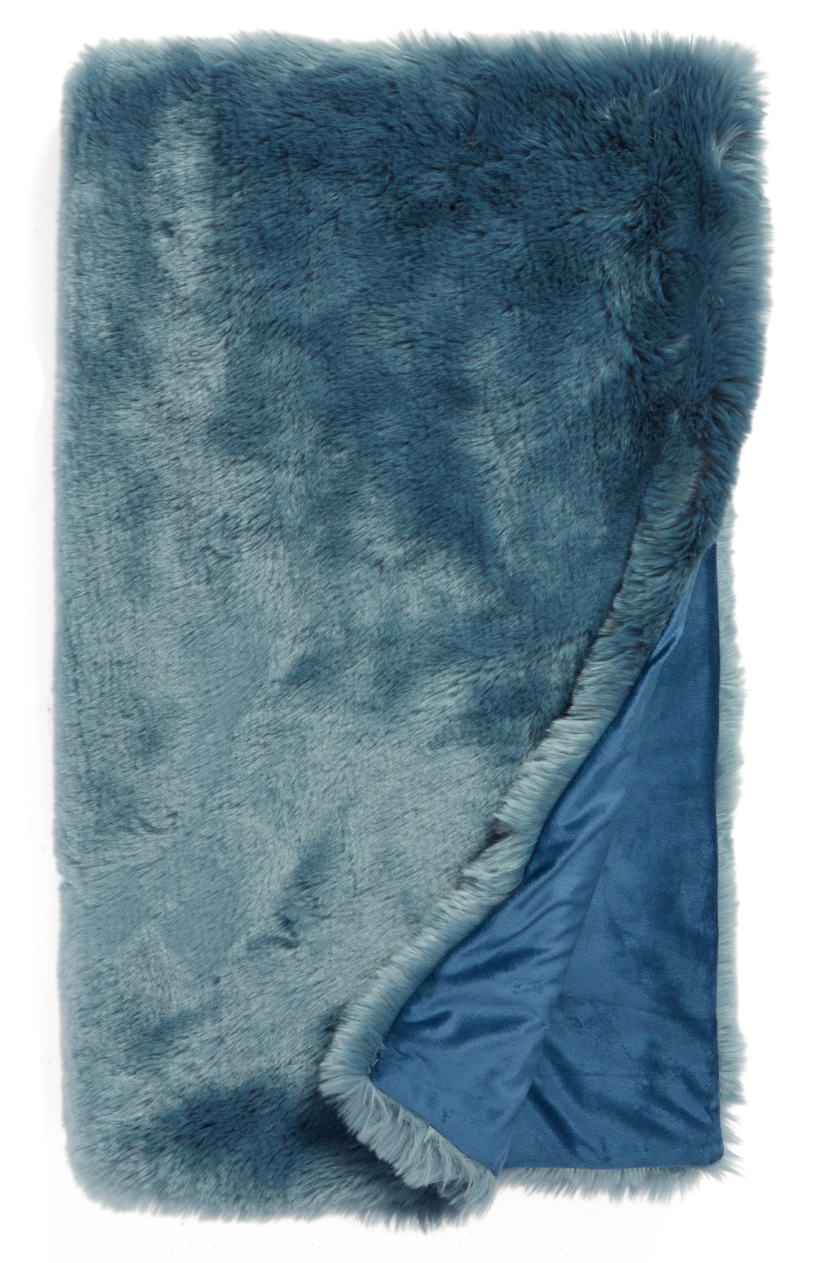 NORDSTROM AT HOME,
                            Cuddle Up Faux Fur Throw Blanket,
                            Main thumbnail 43, color,
                            440