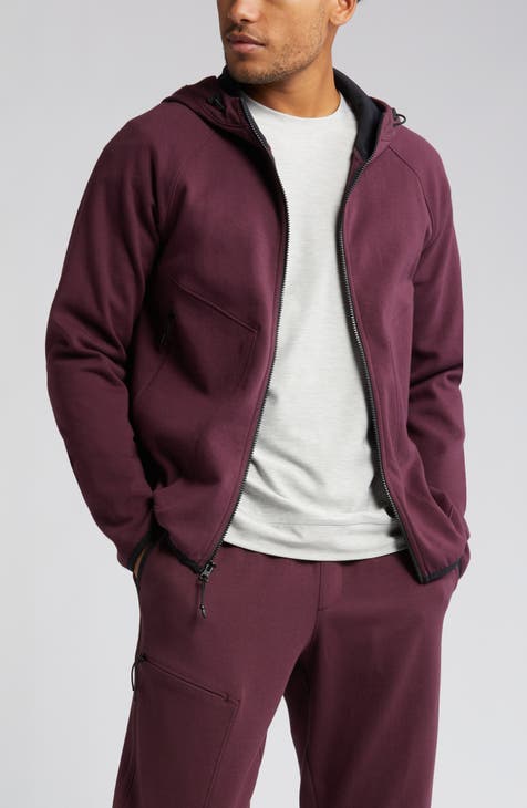 Men's Burgundy Sweatshirts & Hoodies