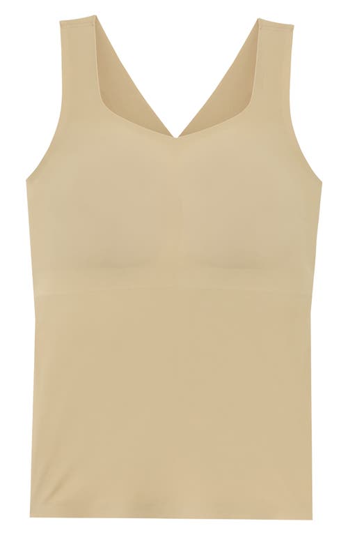Evelyn & Bobbie Women's Neutrals Structured Scoop Bra Tank In Sand In Sand