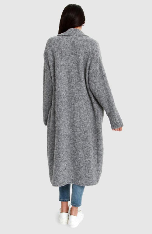 Shop Belle & Bloom Born To Run Sustainable Sweater Coat In Grey