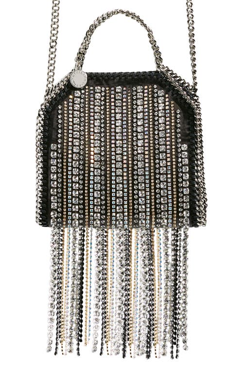 Tiny Falabella Crystal Fringe Tote in 1000 Black