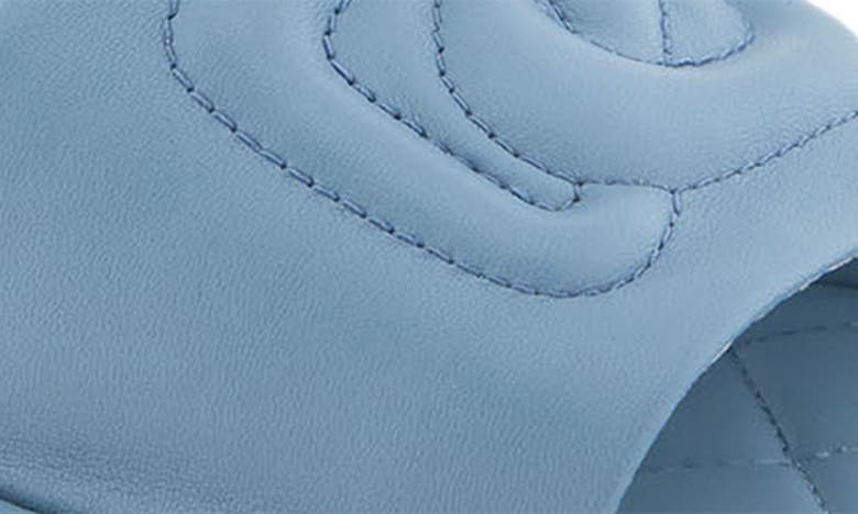 Shop Aerosoles Jilda Slide Sandal In Dusty Blue Leather