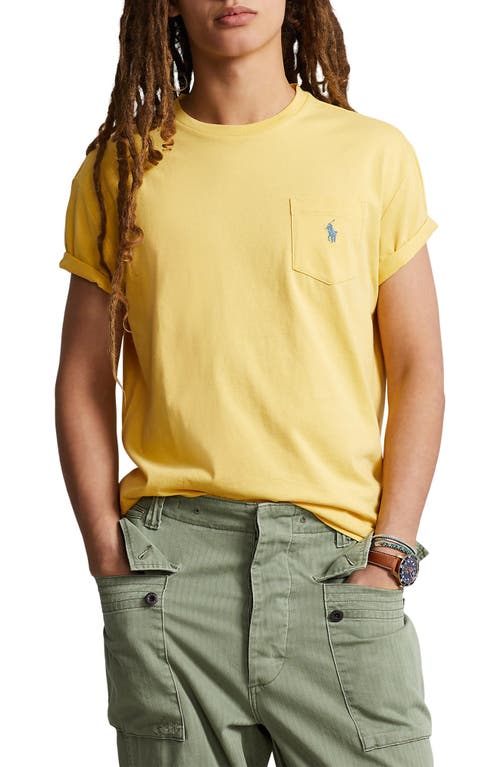 Polo Ralph Lauren Cotton Crewneck T-Shirt in Ylw/Nvy Pp