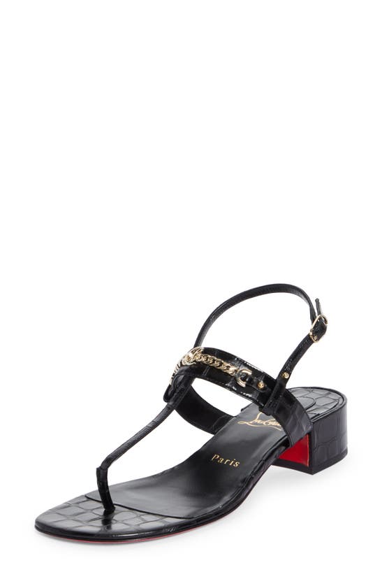 Shop Christian Louboutin Mj Thong Sandal In Black