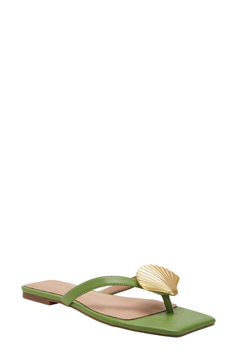 CBGELRT Womens Sandals Green Yoga Sling Sandals for Women Size 10 Women  Wedge Floral Flip Flops Color Sole Beach Flip Flops Fashion Slippers Thick  Sole Flip Flops Summer Casual Fashion Beach Slippers 