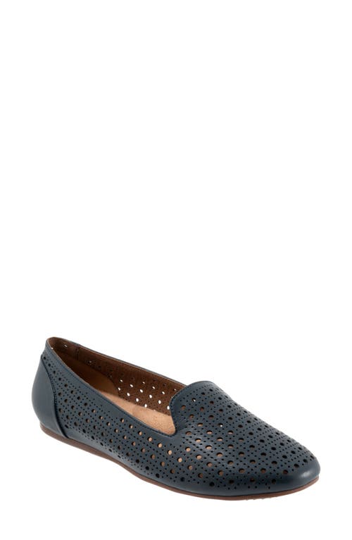 SoftWalk Shelby Perforated Loafer in Navy