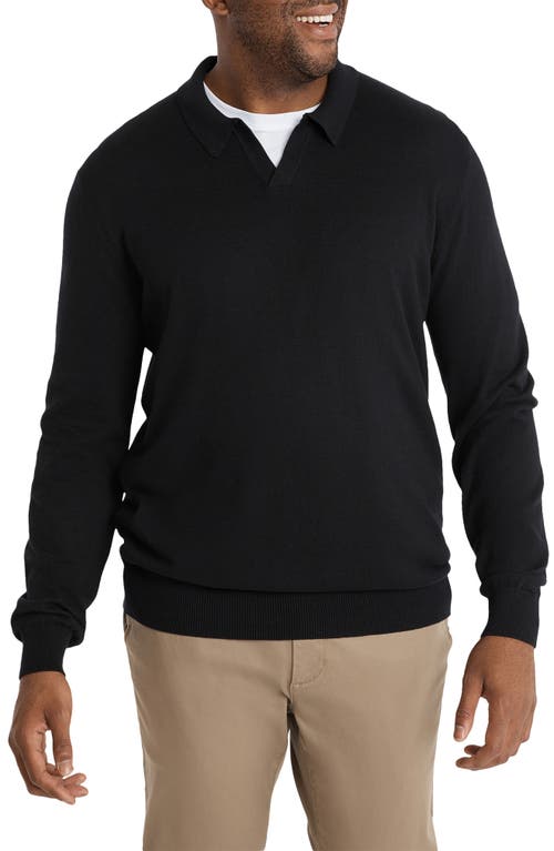 Johnny Bigg Collar Sweater Polo Black at Nordstrom,