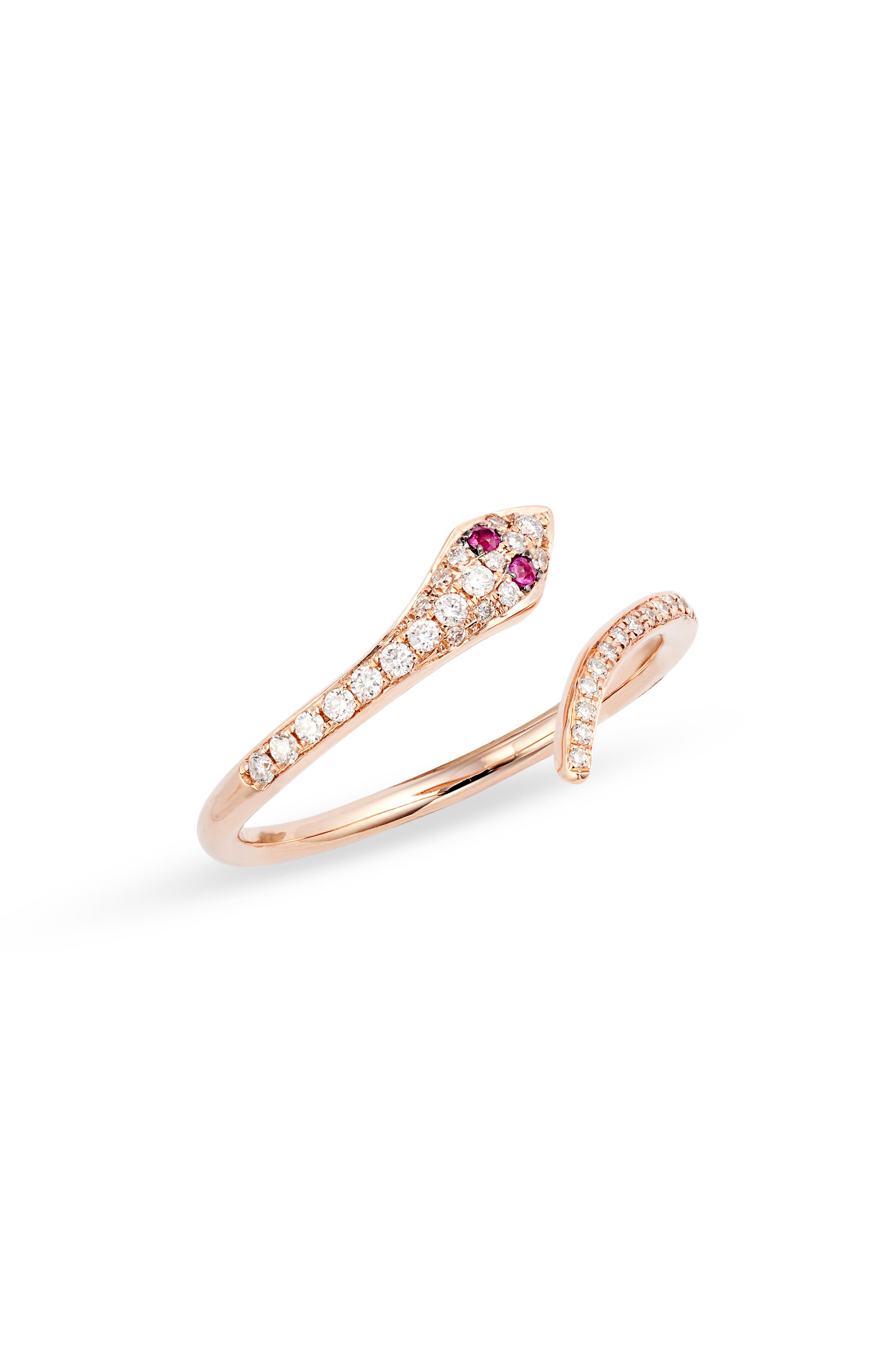 Ef Collection Diamond Ruby Snake Ring Nordstrom