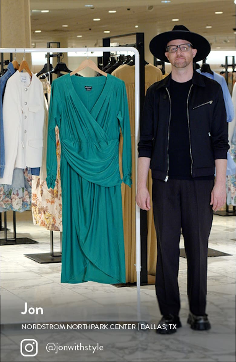 Marissa Ruched Long Sleeve Midi Dress, sales video thumbnail