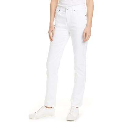 Eileen Fisher High Waist Organic Cotton Jeans, White