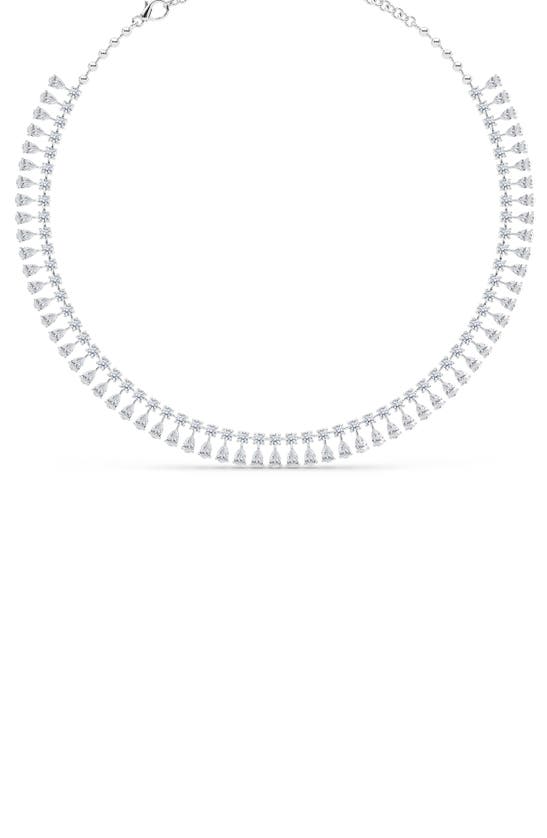 Hautecarat Lab Created Diamond Frontal Necklace In 18k White Gold
