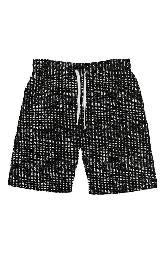 Shop Fleece Factory Honeycomb Drawstring Shorts In Black