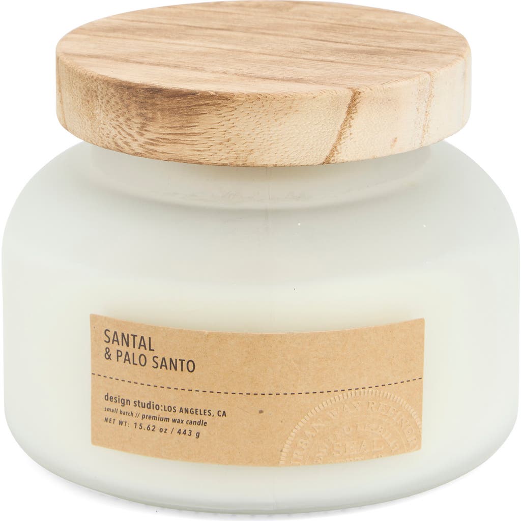 Portofino Candles Santal & Palo Santo Fleming Jar Candle In Clear Frost