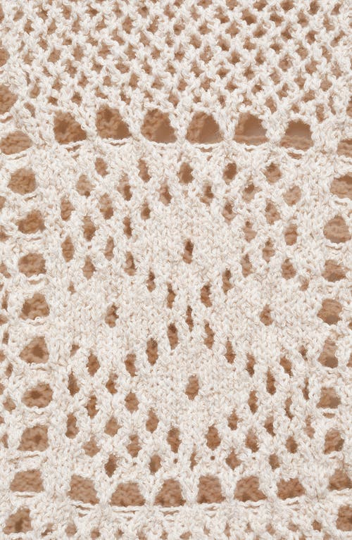 Shop Mango Cedar Open Stitch Sweater In Pastel Brown