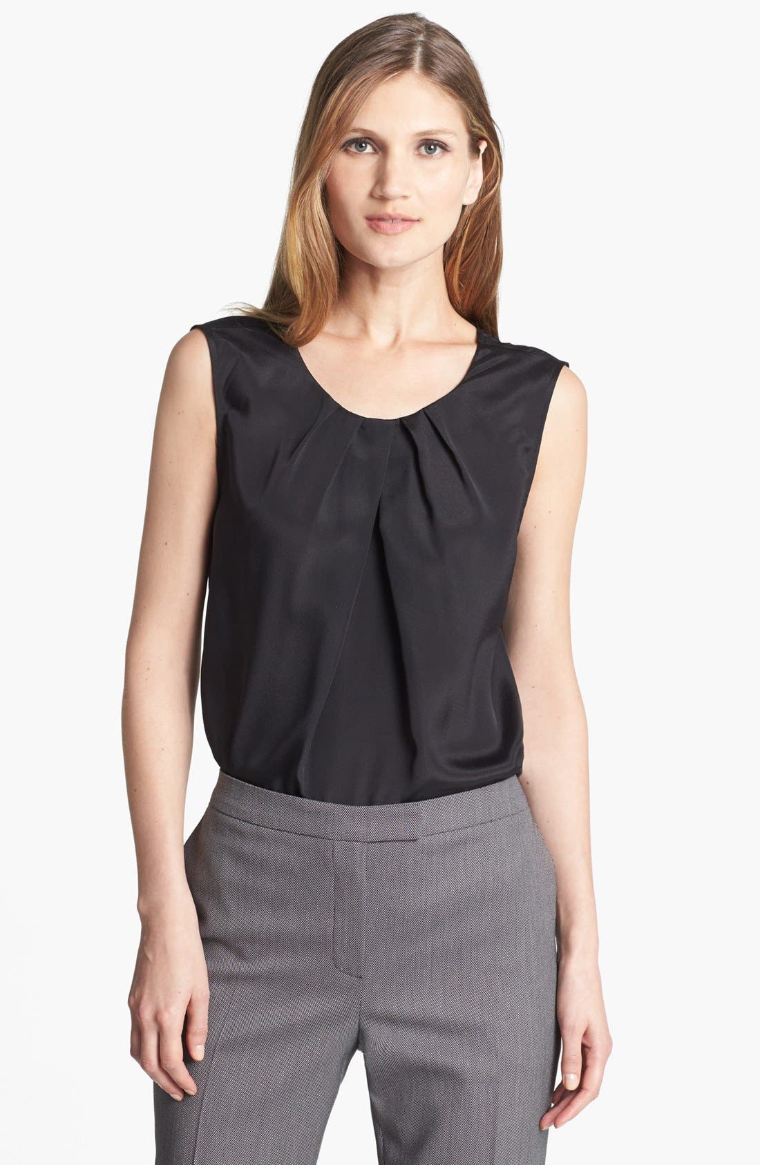 Jones New York Collection 'Abby' Pleat Neck Blouse Nordstrom