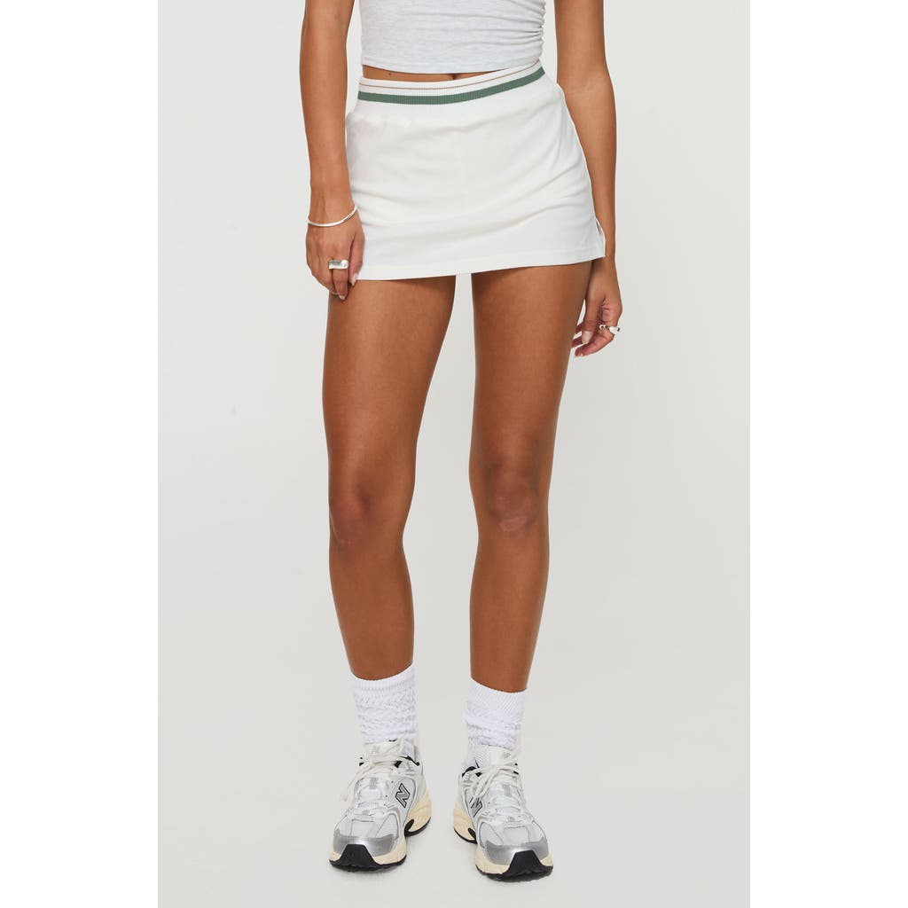 Princess Polly Emberia Recycled Cotton Miniskort In White