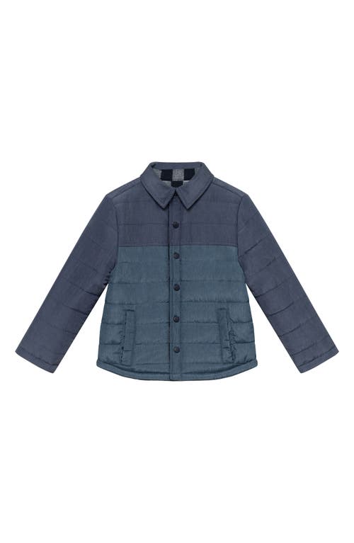 Shop Andy & Evan Kids' Reversible Quilted Jacket In Navy/black Check