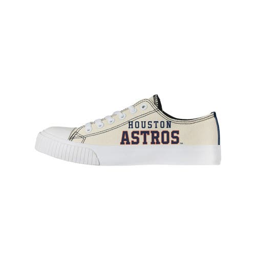 Women's FOCO Cream Houston Astros Low Top Canvas Shoes