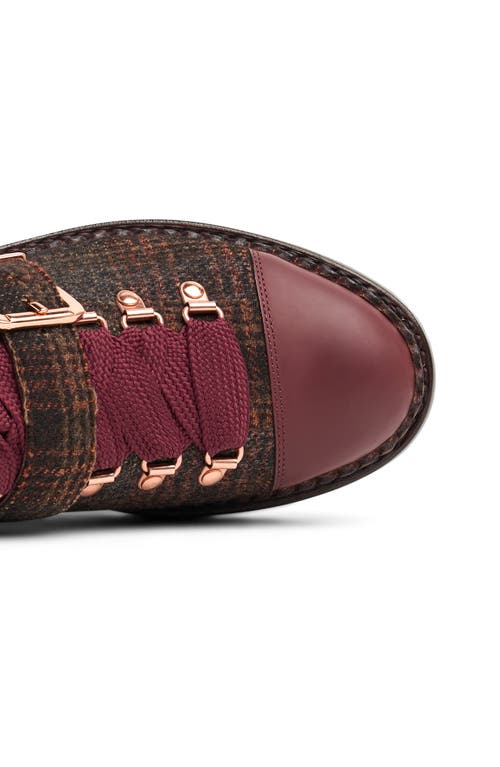 Shop The Office Of Angela Scott Mr. Logan Cap Toe Loafer In Burgundy Plaid