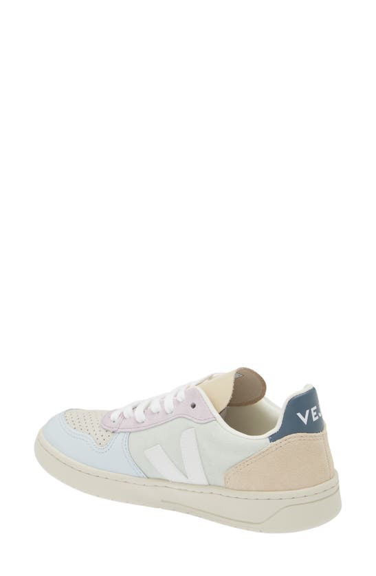 Shop Veja V-10 Sneaker In Jade White-multi