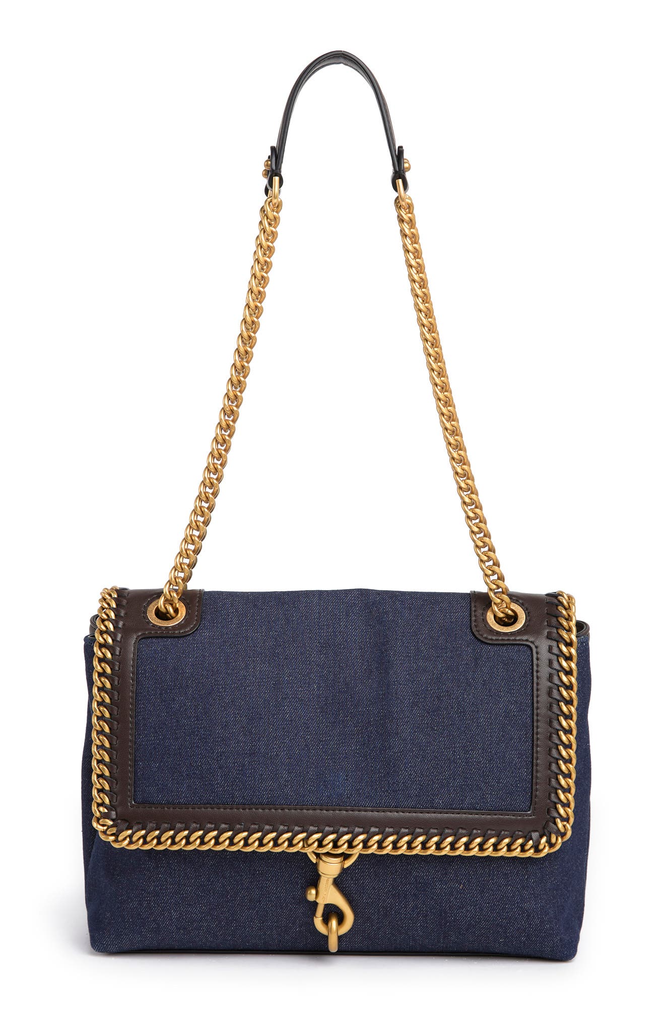 edie flap shoulder bag denim