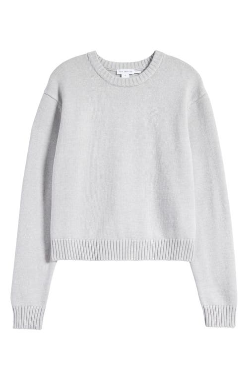 Shop Good American Cozy Crewneck Sweater In Heather Grey