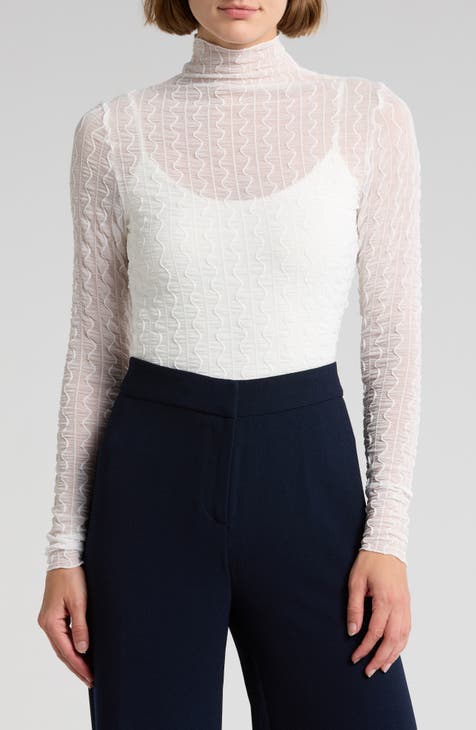 Rib Knit Funnel Neck Top