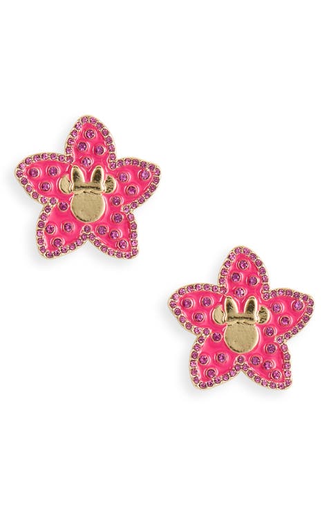 x Disney® Minnie Mouse Hisbiscus Stud Earrings