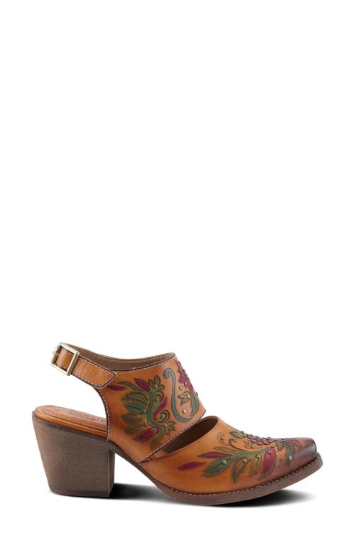 L'artiste By Spring Step Devika Stud Slingback Pump In Tan Multi