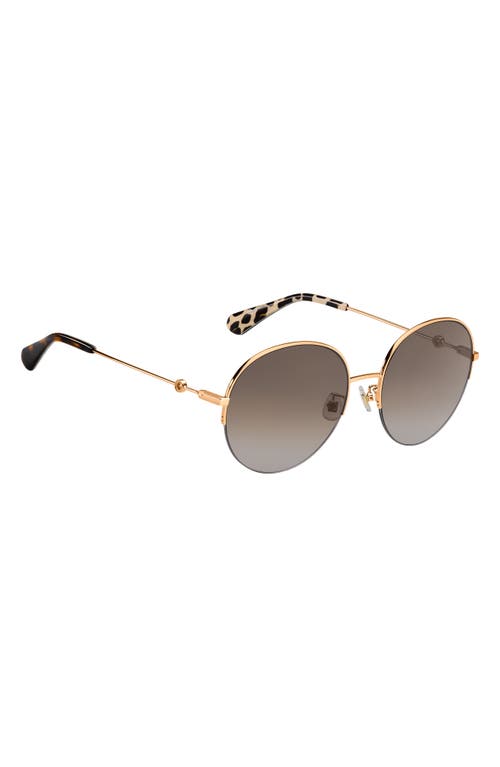 Shop Kate Spade New York 59mm Ellianafs Round Sunglasses In Red Gold/brown Gradient