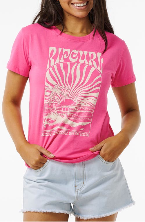 Rip Curl Heatwave Graphic T-shirt In Hot Pink