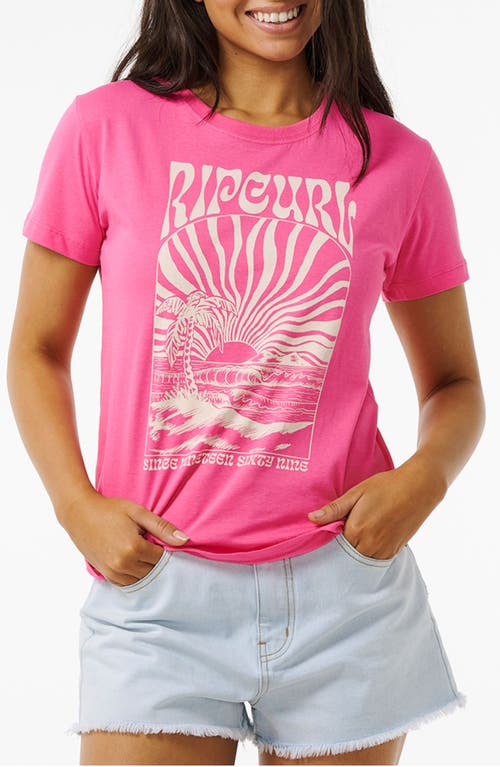 Shop Rip Curl Heatwave Graphic T-shirt In Hot Pink