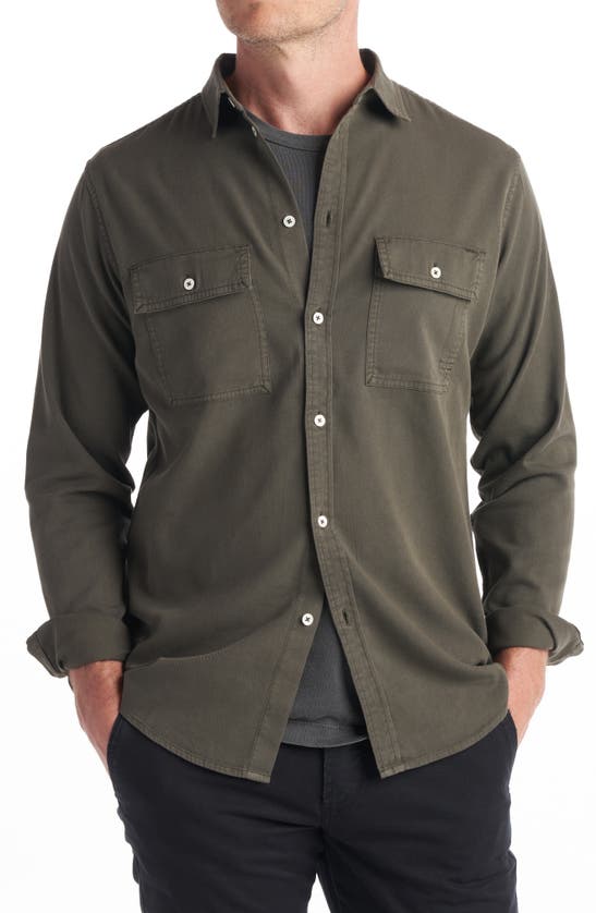 Rowan Warwick Button-up Shirt In Olive