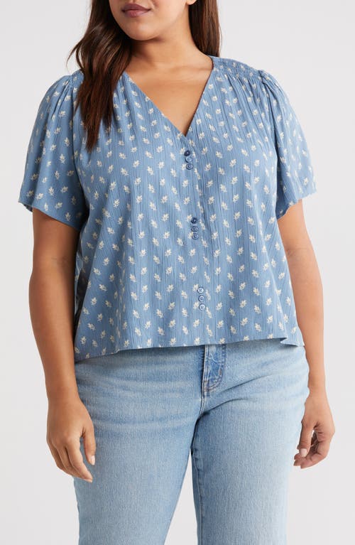 Treasure & Bond Cotton Blend Button-Up Top at Nordstrom