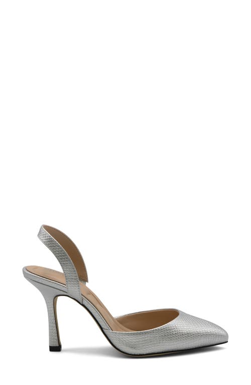 Charles By Charles David Iniko Slingback Pointed Toe Pump In Silver