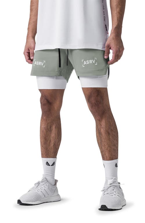 Tetra-Lite 5-Inch 2-in-1 Lined Shorts in Sage Bracket/white