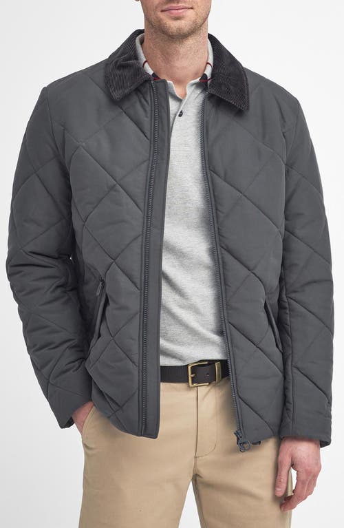 Shop Barbour City Chelsea Quilted Jacket In Charcoal