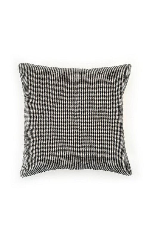 Manushi Houndstooth Woven Pillow In Black And White