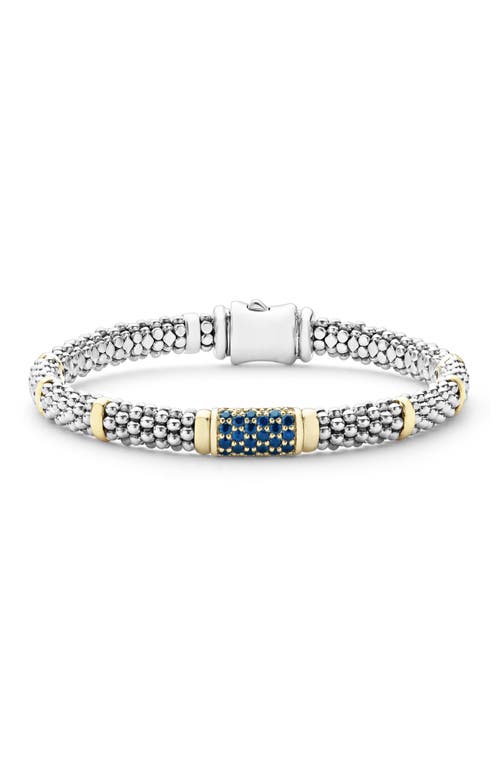 LAGOS Sapphire Caviar Bead Bracelet in Silver Gold Sapphire at Nordstrom
