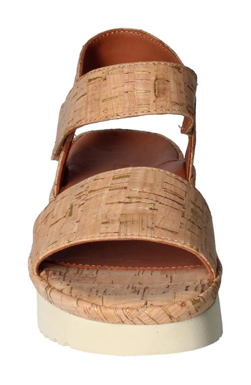 L'amour Des Pieds Abrilla Slingback Platform Sandal In Natural/gold