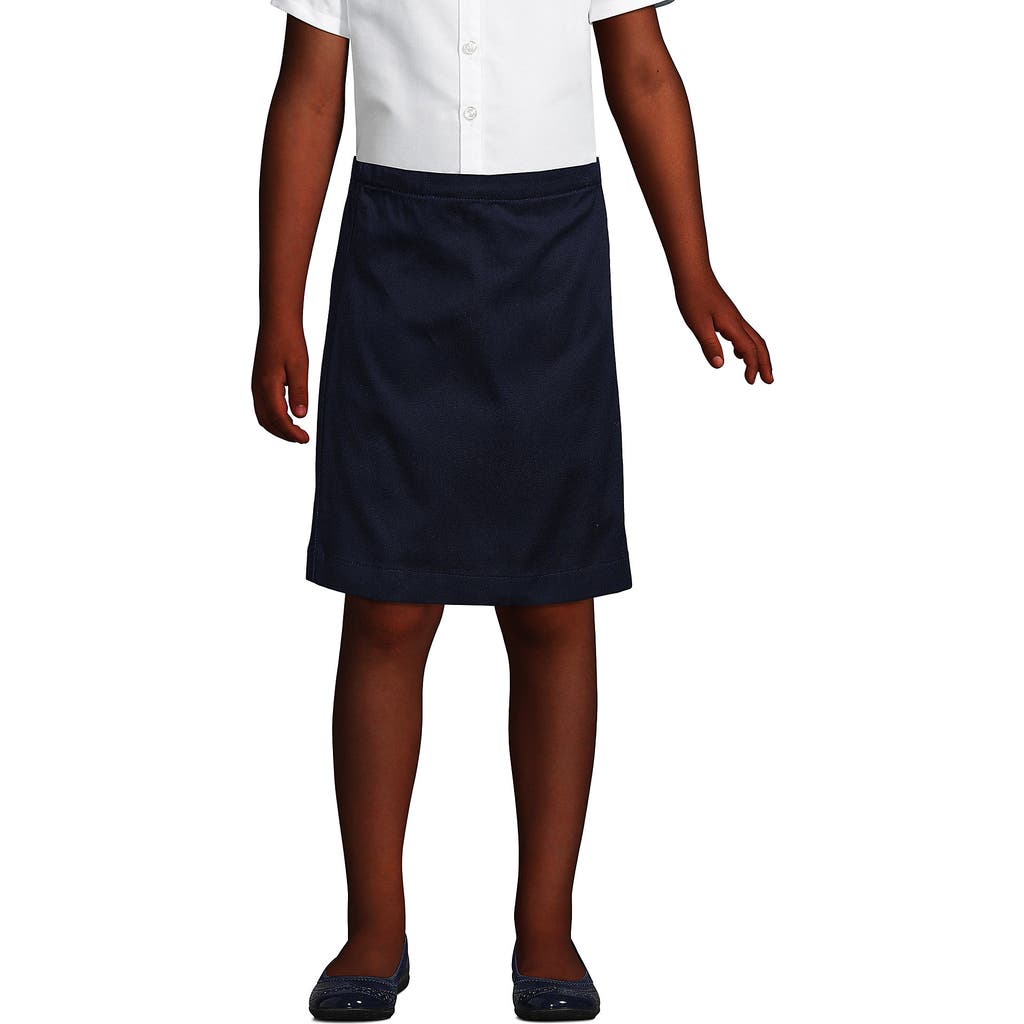 LANDS' END LANDS' END SCHOOL UNIFORM GIRLS SLIM BLEND CHINO SKORT TOP OF KNEE