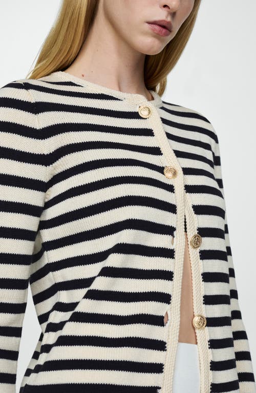 Shop Mango Eliot Cardigan In Navy