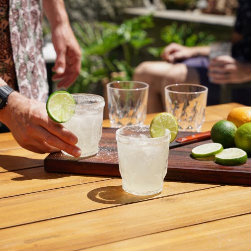 Viski Shatterproof Acrylic Dof Tumblers Set Of 4 In Clear